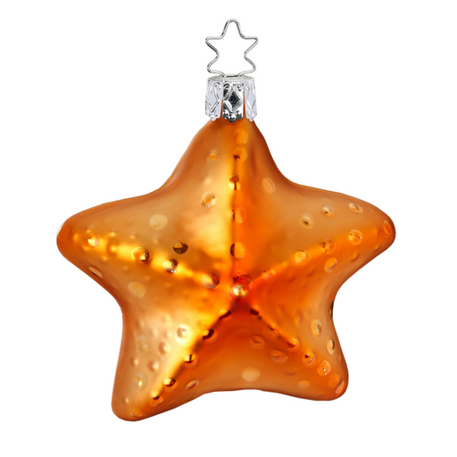 Inge-Glas Glass Ornaments Starfish Orange 10115S020