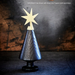 The Oak Men Scandinavian Wooden Tree, Large Solid with Brass Star Topper