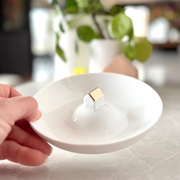 Gingerbread World European Market - Räder Design Porcelain Stories Trinket Dish, Gold House 10755