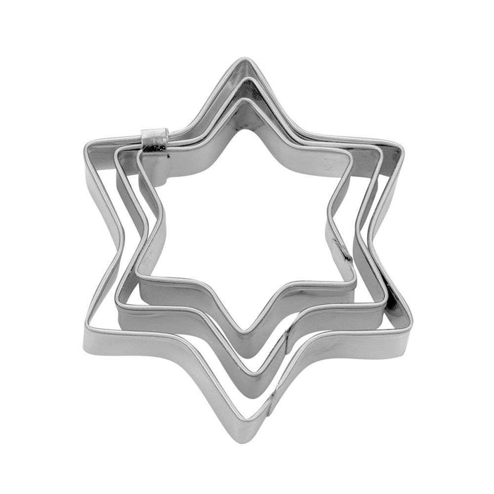 Gingerbread World European Market - Staedter Cookie Cutters - Star Shaped Stainless Steel Cookie Cutters Set of 3