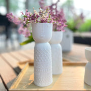 European Ware Haus Raeder Canada - Porcelain Stories Candle Holders shown as a set of 3