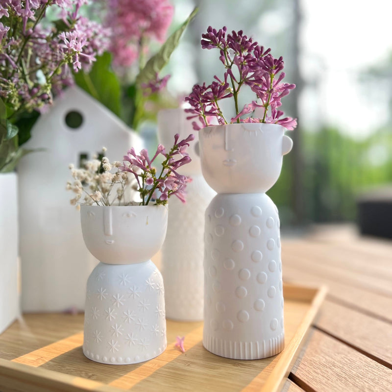 European Ware Haus Raeder Canada - Porcelain Stories Candle Holders shown as a set of 3