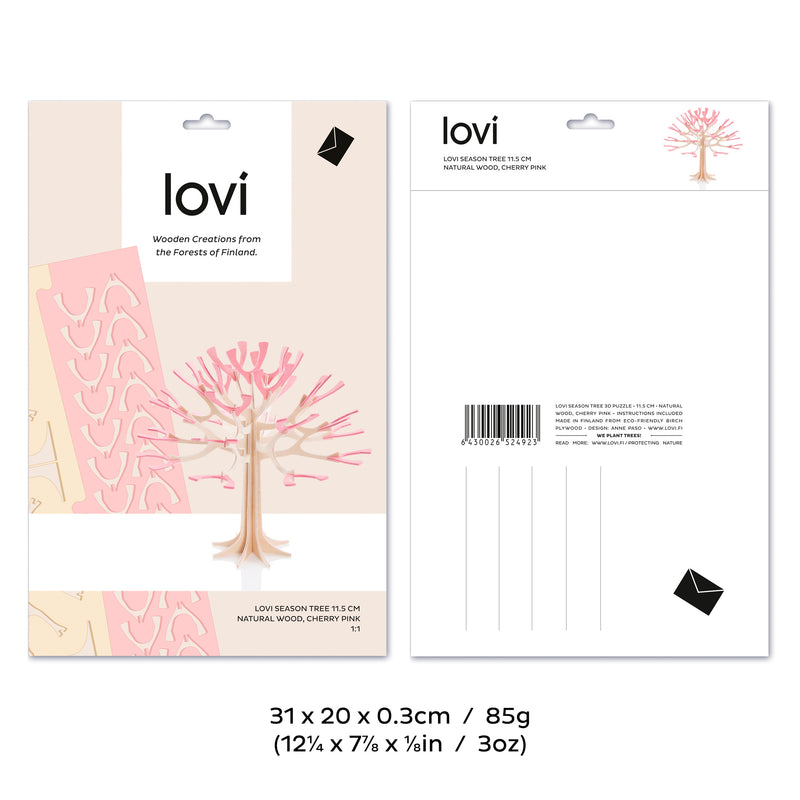 Lovi Finland 3D Wooden Puzzle - Season Tree, 11.5 cm