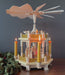 Handcrafted Richard Glässer German two-tier Christmas pyramid featuring the Nativity scene with the Holy Family, angels and Wise Men, made in Seiffen, Germany.