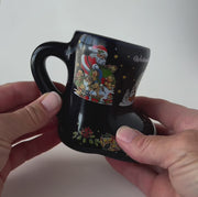 Gingerbread World European Christmas Market - German Christmas Market Glühwein Boot Mug – Navy Blue