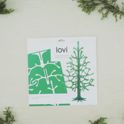Gingerbread World European Market Lovi Finland 3D Puzzle Ornaments and Trees - Spruce Tree 25 cm Natural Wood - packaging