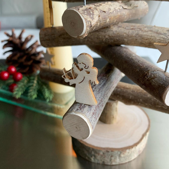 Waldfabrik Mini Wooden Christmas Tree with Decorations