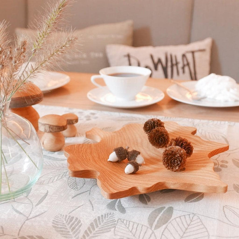 Waldfabrik Maple Leaf shaped wooden platter W5144