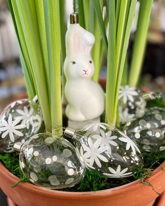 Gingerbread World Inge-Glas Glass Ornaments Canada - Easter Rabbit Hanging - White Modern Bunny