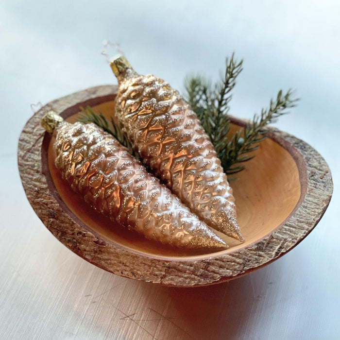 Gingerbread World German Chritmas Market - Inge-Glas Blown glass ornament - Pinecone