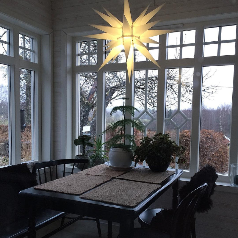 Gingerbread World Herrnhuter Moravian Star, Plastic Indoor/Outdoor 40 cm White