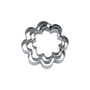 Gingerbread World European Market - Staedter Cookie Cutters - Flower Shaped Stainless Steel Cookie Cutters Set of 3