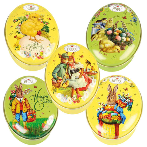 European Ware Haus Confiserie Heidel Canada - Nostalgia Easter Round Tin filled with milk chocolate