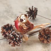 European Ware Haus Gingerbread World Glass Christmas Ornament – Inge-Glas Clip On Bird Robin