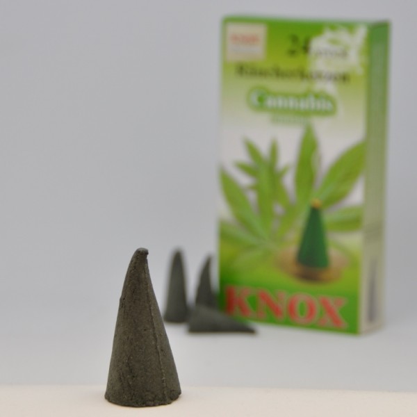 European Ware Haus Knox Raeucherkerzen Incense Cones - Cannabis