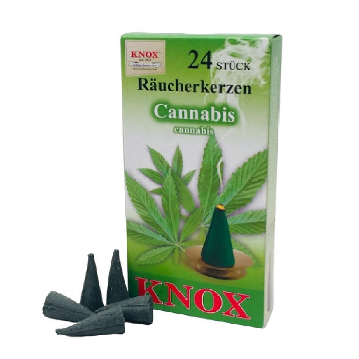 European Ware Haus Knox Raeucherkerzen Incense Cones - Cannabis