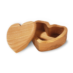 European Ware Haus Waldfabrik Canada Wooden Heart Shaped Jewelry Box WF4557