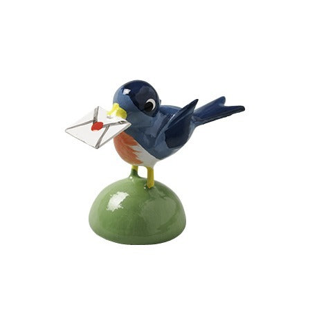 European Ware Haus Wendt und Kuehn Canada - Bird Carrying Letter Blue 5263-N-B