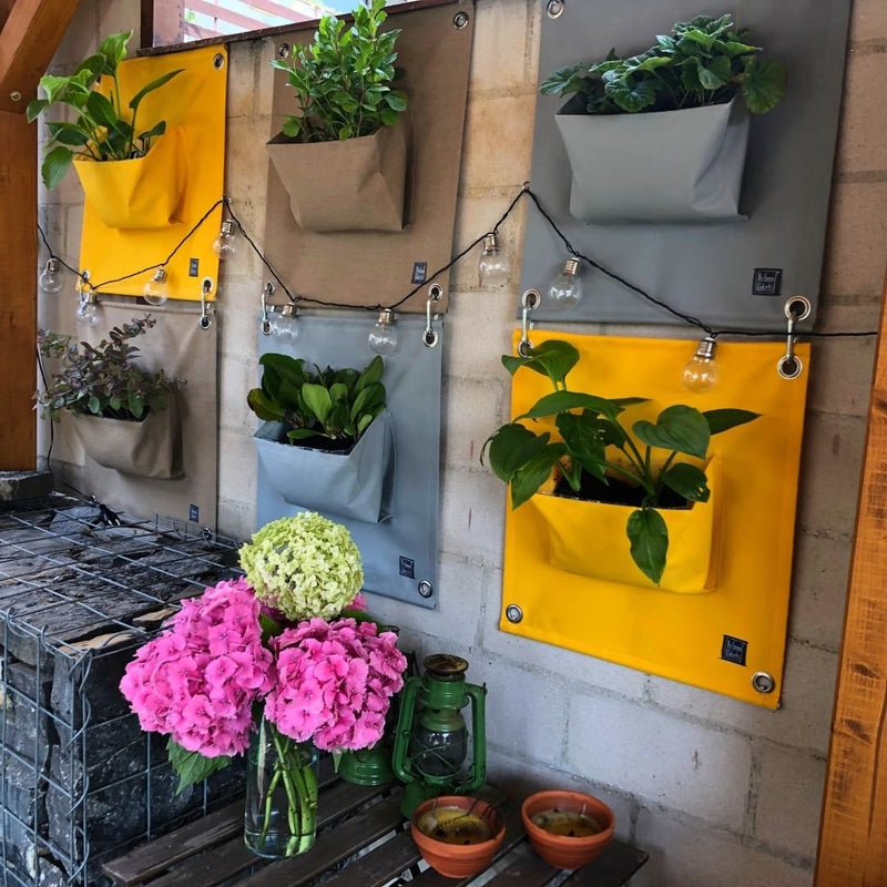The Green Pockets® Hanging Plant Bag, Grey