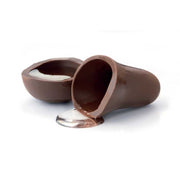 Abtey Williams Pear liqueur chocolates shaped like pears and wrapped in foil, made with dark chocolate in France.