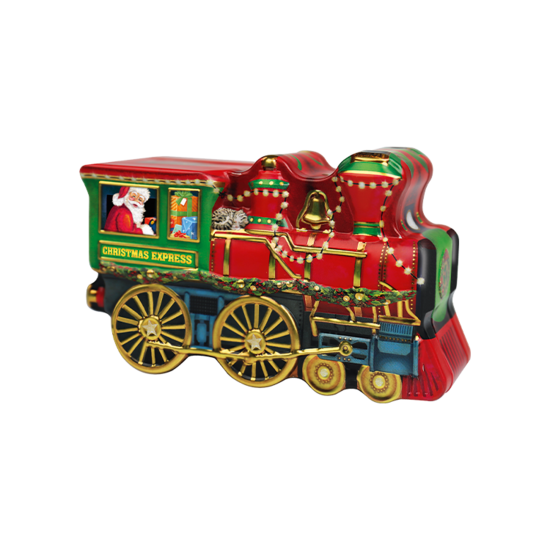 Gingerbread World Christmas Market - Windel Chocolates Christmas Train Metal Music Box Tin