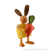 Gingerbread World Drechslerei Martin Wooden Easter Bunny Figure with Carrot