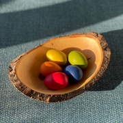 Gingerbread World Drechslerei Martins German Handcrafted Wooden Easter Eggs - set of 5