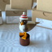 Drechslerei Martin Wooden Seagull, Standing with Striped Hat
