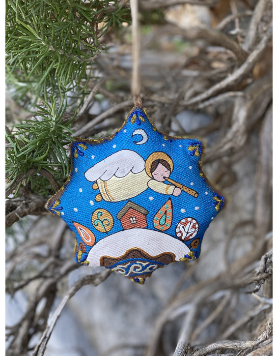 Gingerbread World European Christmas - Koza Dereza Ukraine Ornaments - Star Hanging Ornament