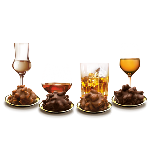 Trumpf Edle Tropfen Classic Brandies German liqueur chocolates with Cognac, Grappa, Calvados and Scotch Whisky fillings.