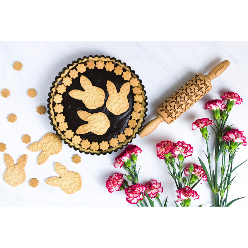 Gingerbread World European Market - Folkroll Engraved Rolling Pin Canada - Easter Bunny Small 51618