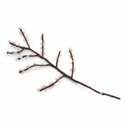 Gingerbread World European Market - Gry and Sif Felted Wool Berry Branch - White Berries on Brown Branch 12712