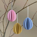 Gingerbread World European Market - Lovi Finland Hanging Easter Egg Ornaments - large colourful set of 3