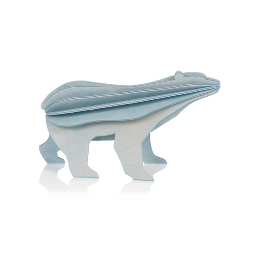 Gingerbread World European Market - Lovi Wooden Creations from the Forests of Finland - 3D wooden Polar Bear Cub figure