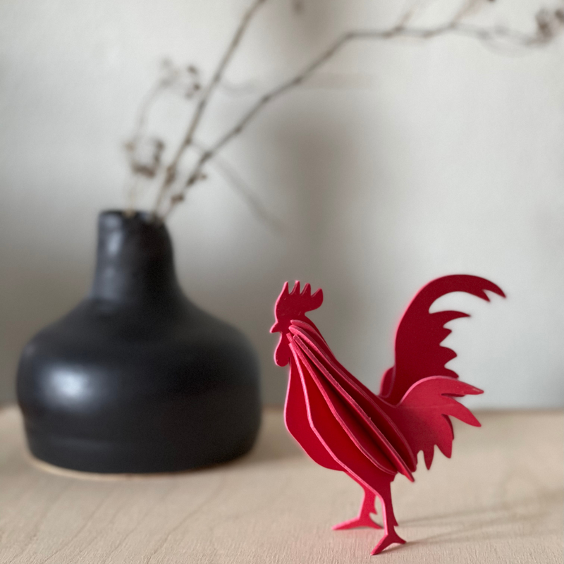 Gingerbread World European Market - Lovi Wooden Creations from the Forests of Finland - 3D wooden Rooster