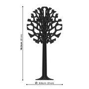 Gingerbread World European Market - Lovi Wooden Creations from the Forests of Finland - 3D wooden Tree 16.5 cm - size chart