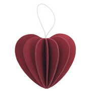 Gingerbread World European Market - Lovi Wooden Creations from the Forests of Finland - Large 3D Heart wooden ornament