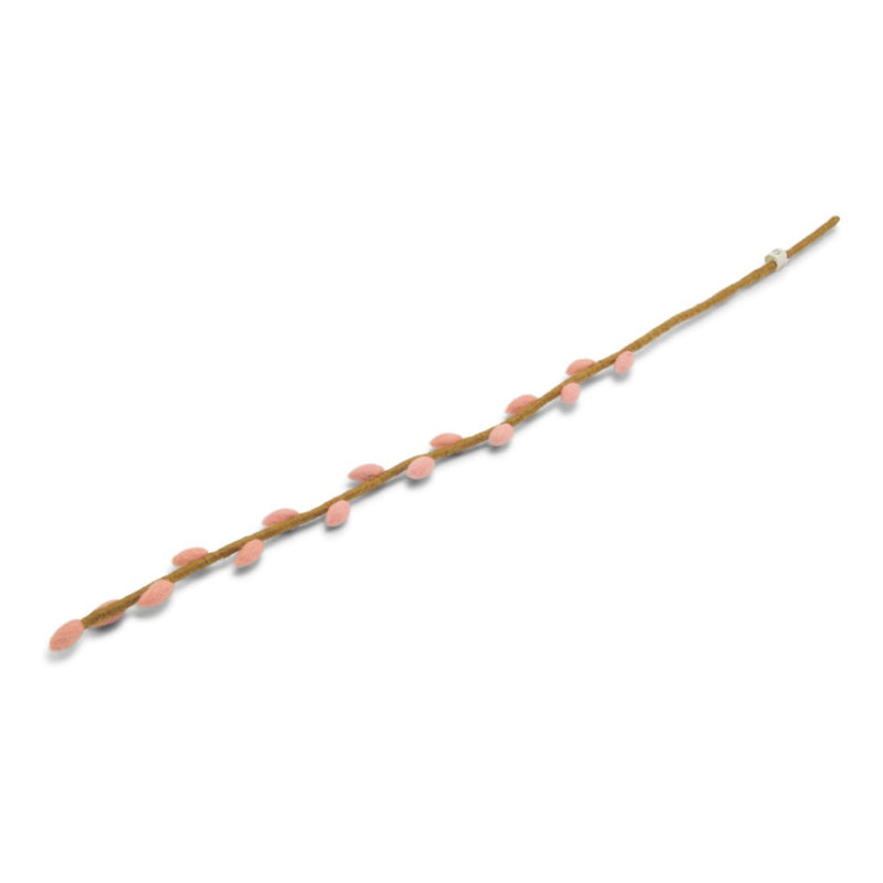 Gingerbread World European Market Gry and Sif Felted Wool Pussy Willow Branch Dusty Rose 60 cm 10613