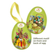 Gingerbread World European Market Heidel Confiserie Small Metal Easter Egg-shaped Tin filled with milk chocolate minis