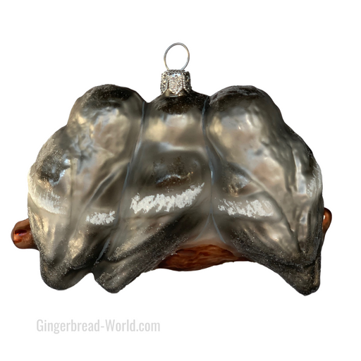 Gingerbread World European Ware Haus - Hanco Glass Ornament 3 Robins on Branch - H284701