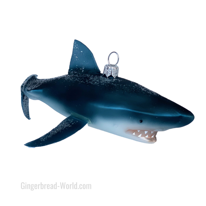 Gingerbread World European Ware Haus - Hanco Glass Ornament Shark H275601