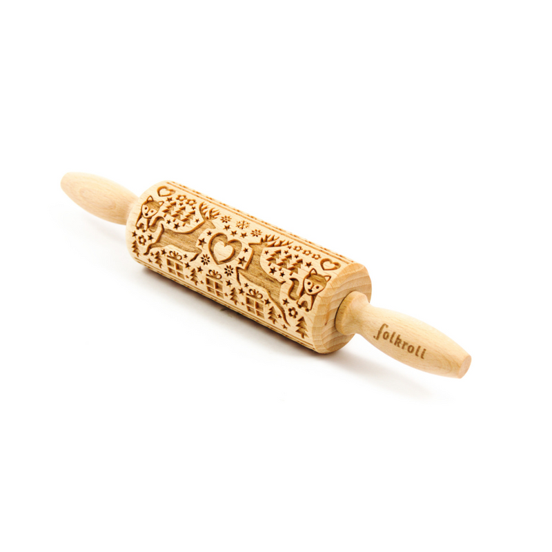 Gingerbread World Folkroll Engraved Rolling Pins Canada - Magic Christmas