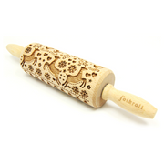 Gingerbread World German Christmas Market - Folkroll Engraved Rolling Pin - Christmas Reindeer - Junior