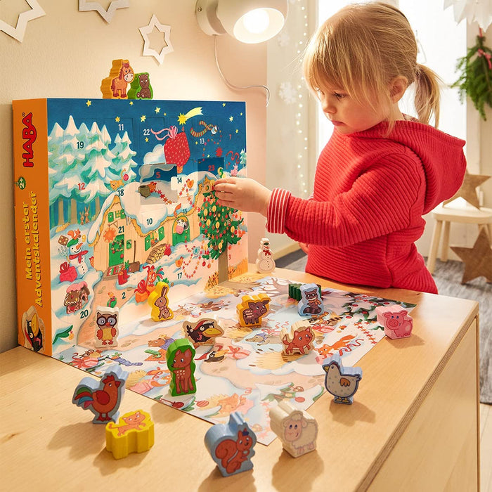 Gingerbread World German Christmas Market - Haba Wooden Toys My First Advent Calendar - Farmyard