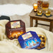 Gingerbread World European Christmas Market - Trumpf Edel Tropfen Fruit Brandy in Dark and Milk Chocolate - Blue Box