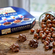 Trumpf Edle Tropfen Fruit Brandies German liqueur chocolates with Plum, Cherry, Williams Pear and Raspberry Brandy fillings.