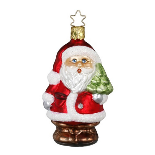 Gingerbread World Inge-Glas Glass Ornaments Canada - Cheery Santa with Tree