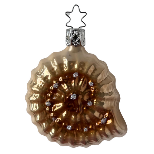 Gingerbread World Inge-Glas Glass Ornaments Canada - Spiral Sea Shell with Sparkles