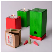 Gingerbread World Modern Pyamid and Candle Holders Kleinvieh LBK103