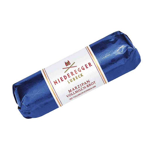 Niederegger Marzipan Loaf with Milk Chocolate. Available in Canada from Gingerbread World